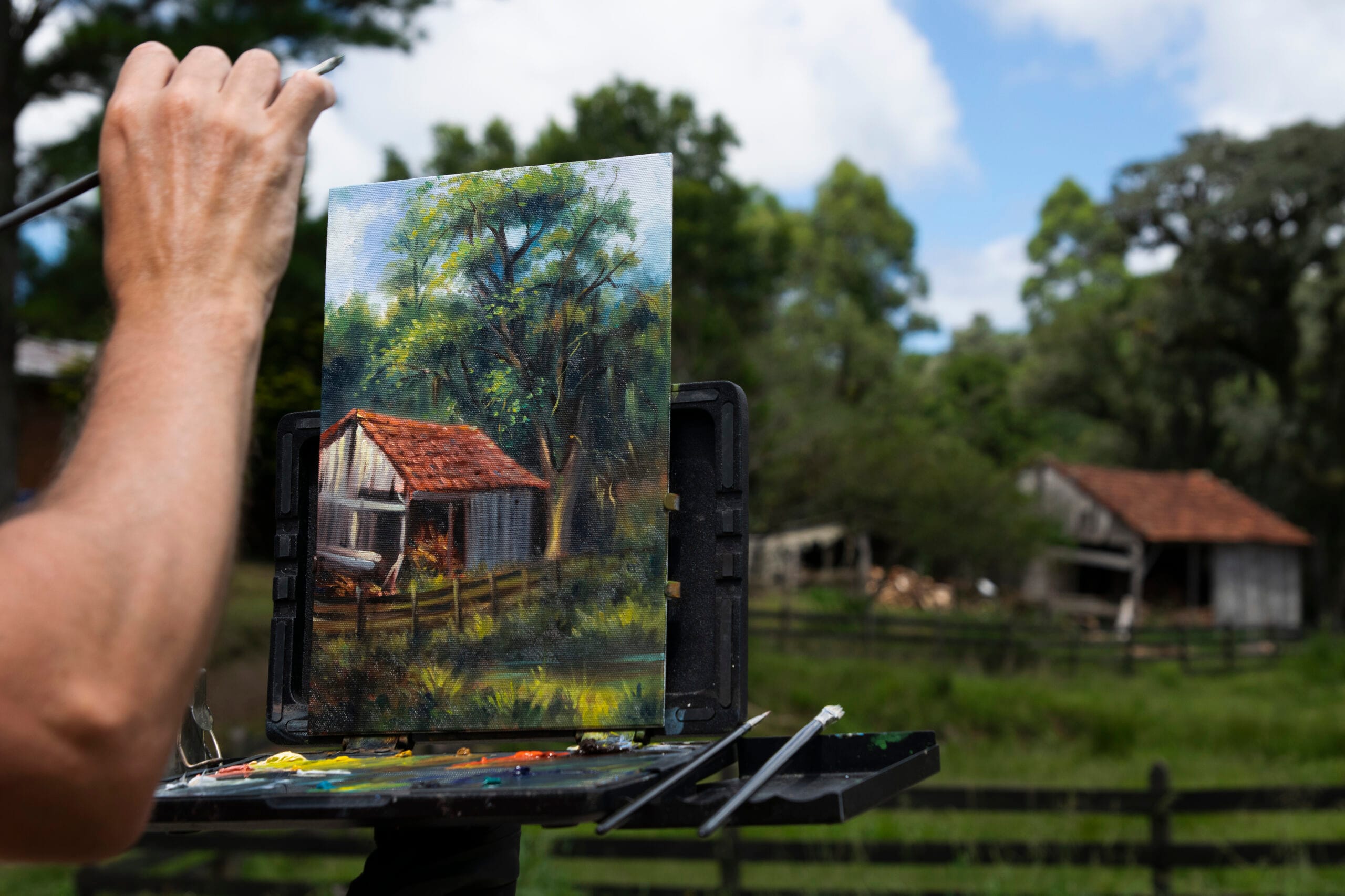 Artistas plásticos estão pintando o rural de Gramado