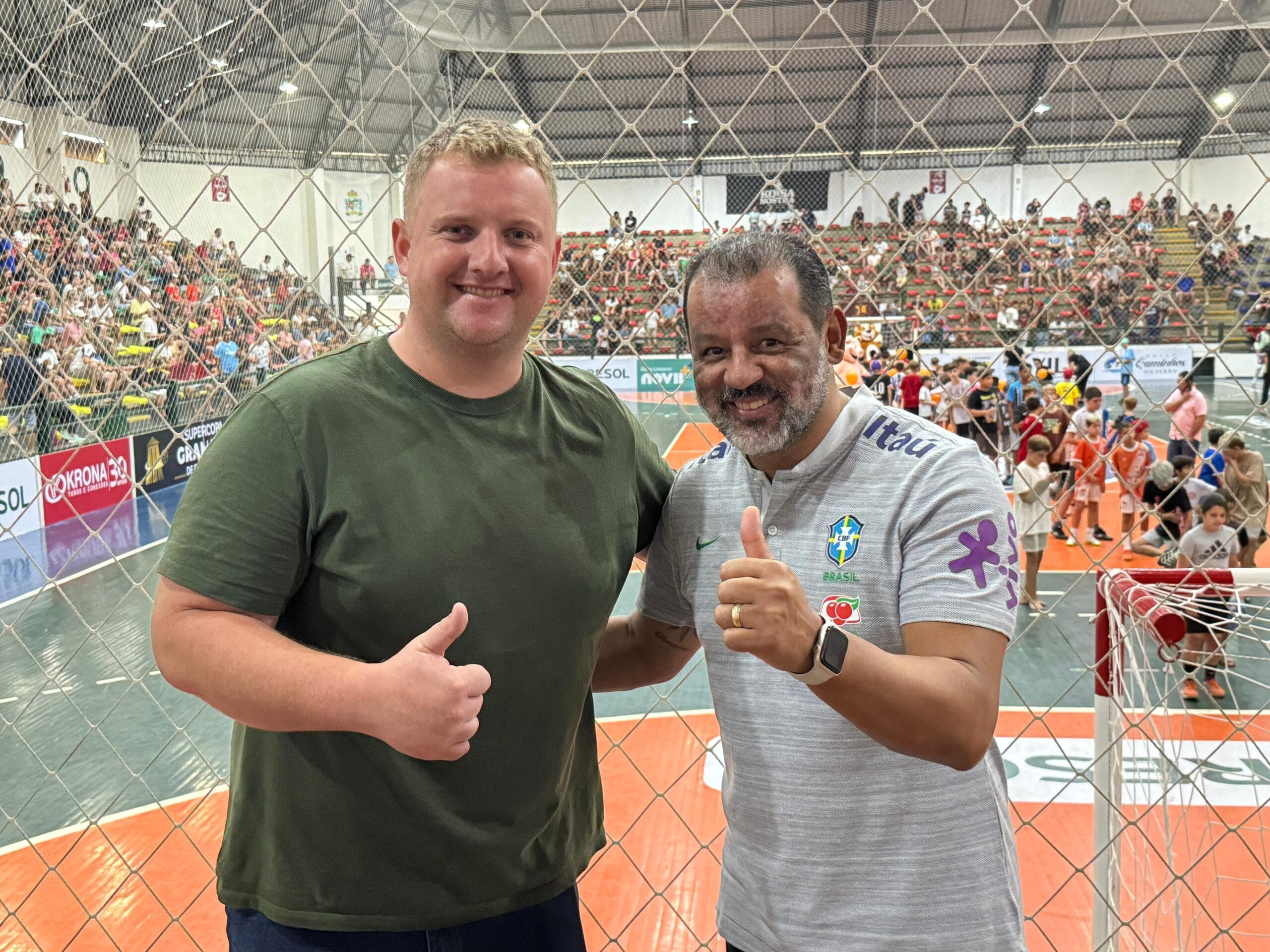 Técnico da Seleção Brasileira de Futsal elogia Poder Público de Gramado