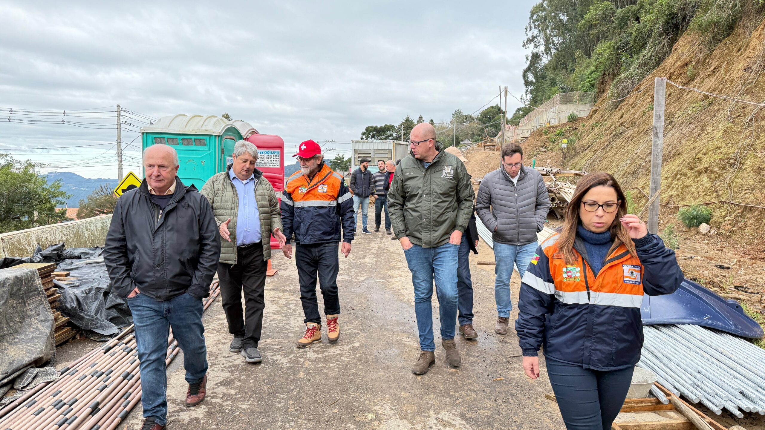 Defesa Civil Nacional vistoria áreas em Gramado