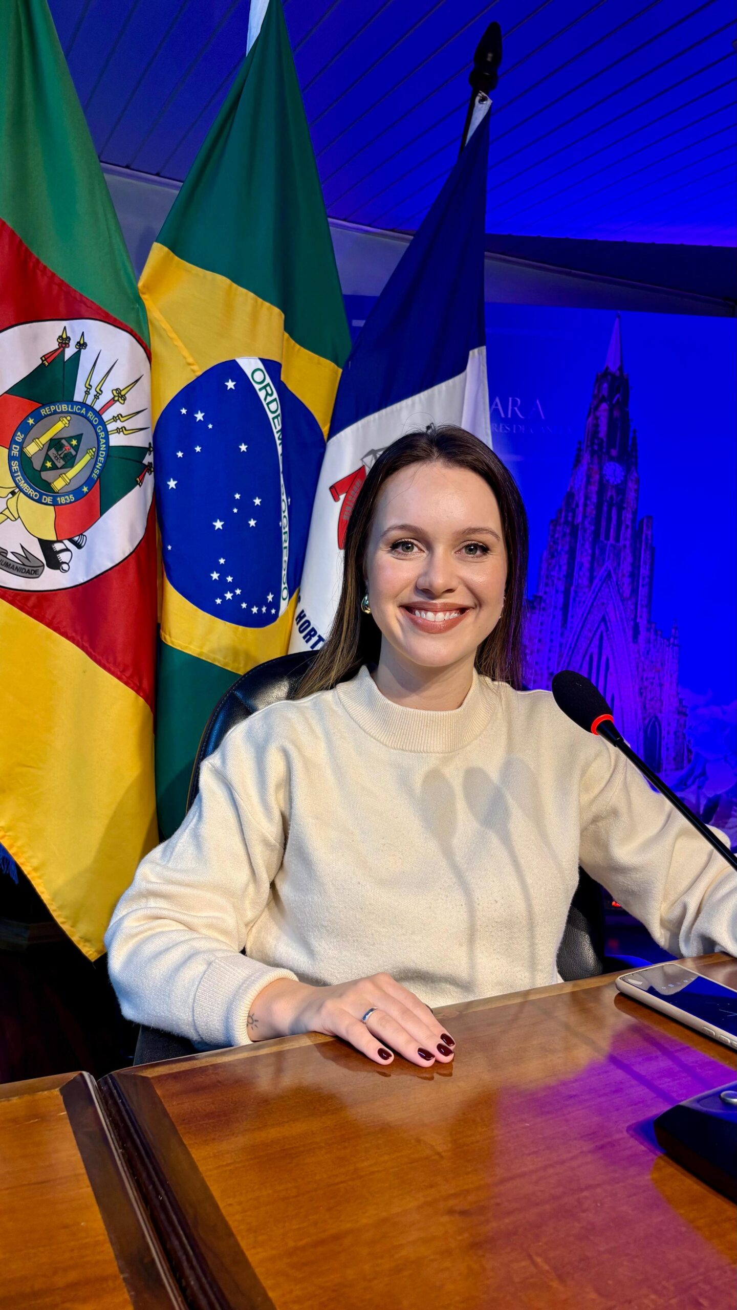 A vereadora Grazi Hoffmann destacou o caráter político do Dia Internacional da Mulher